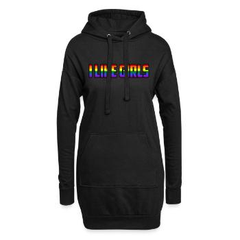 J'aime les filles LGBTQ Lesbian Pride Rainbow Gift - Sweat-shirt à capuche long Femme - noir - Devant