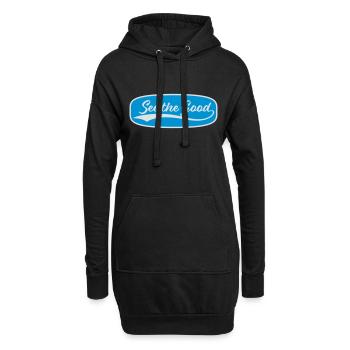 voir la bonne citation - Sweat-shirt à capuche long Femme - noir - Devant