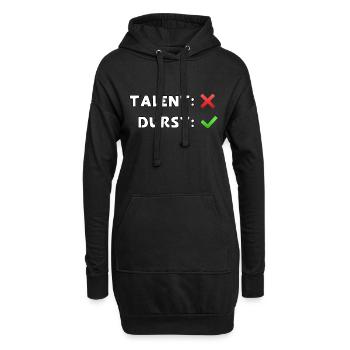 talent nein durst ja - Hoodie-Kleid - Schwarz - Vorne