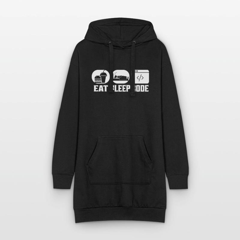 Eat Sleep Code Software Coding Hoodie-Kleid