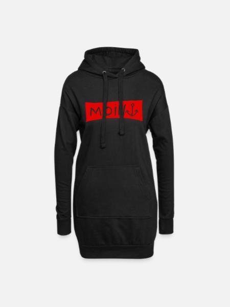 Moin - Hoodie-Kleid - Schwarz