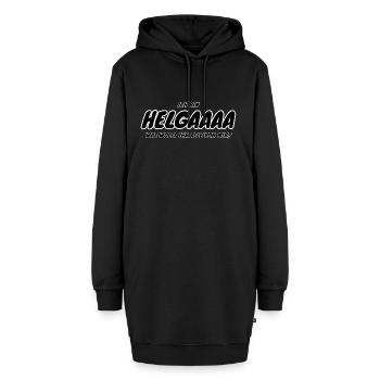 Festival Ich bin Helga - Hoodie-Kleid - Schwarz - Vorne