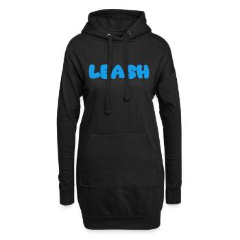 Nom de la laisse Bleu - Sweat-shirt à capuche long Femme - noir - Devant