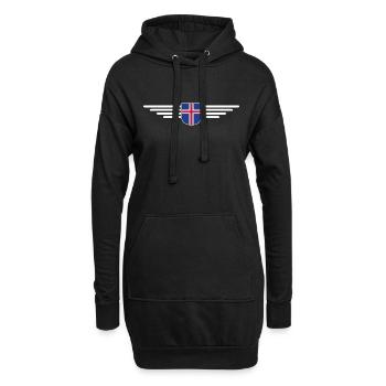 J’aime l’Islande Design T-Shirt Tenue - Sweat-shirt à capuche long Femme - noir - Devant
