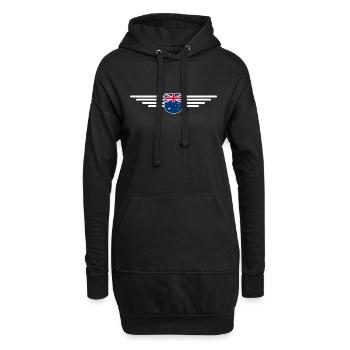 Ich liebe Australien Outfit T-Shirt Design - Hoodie-Kleid - Schwarz - Vorne