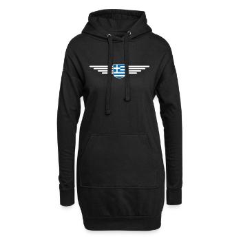I Love Greece Fan, Tenue de T-Shirt Design - Sweat-shirt à capuche long Femme - noir - Devant