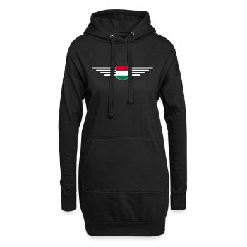 Ungarn Fan, Outfit T Shirt Design - Hoodie-Kleid - Schwarz - Vorne