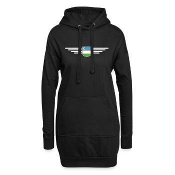 Usbekistan T-Shirt – Stolz und Kultur - Hoodie-Kleid - Schwarz - Vorne