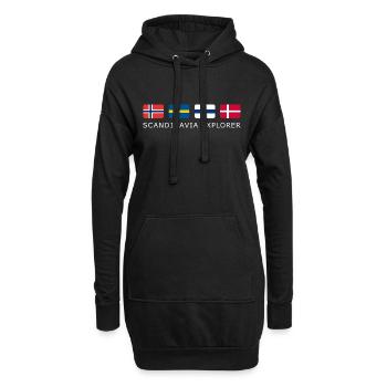 SCANDINAVIA EXPLORER white-lettered - Hoodie-Kleid - Schwarz - Vorne