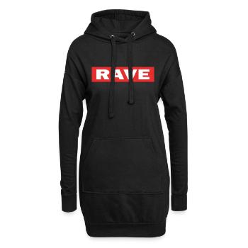 Rave - Hoodie-Kleid - Schwarz - Vorne