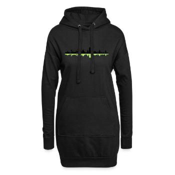 Skyline - Thüringen - Hoodie-Kleid - Schwarz - Vorne