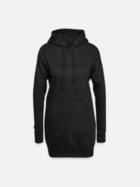 Disco - Hoodie-Kleid - Schwarz