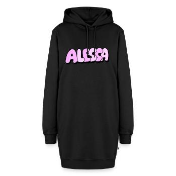 Alessa - Hoodie-Kleid - Schwarz - Vorne - AI Model Female 172 light (172cm)