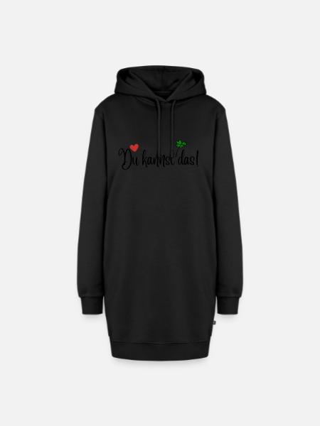 Du kannst das! - Hoodie-Kleid - Schwarz