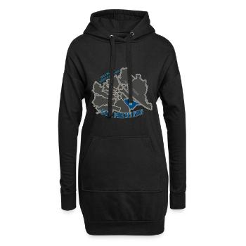Simmering Wien 11 - Hoodie-Kleid - Schwarz - Vorne