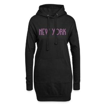 nyc 4550 - Sweat-shirt à capuche long Femme - noir - Devant