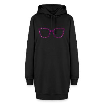 Lunettes Cateye nacre de couleur (couleurs changeantes) - Sweat-shirt à capuche long Femme - noir - Devant