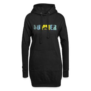 SUMMER vibe - Sweat-shirt à capuche long Femme - noir - Devant