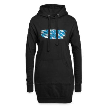 Basst scho - Hoodie-Kleid - Schwarz - Vorne