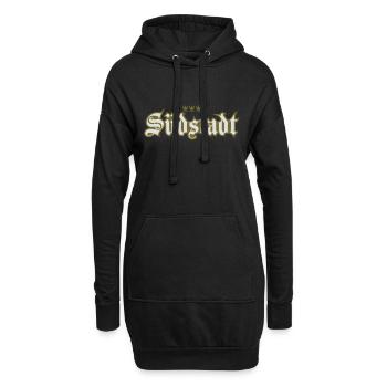 Südstadt (kölsches Veedel) - Hoodie-Kleid - Schwarz - Vorne