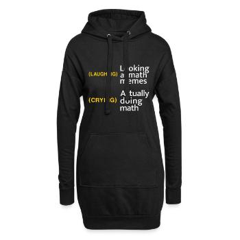 Math gift nerd teacher math teacher math - Hoodie Dress - black - Front