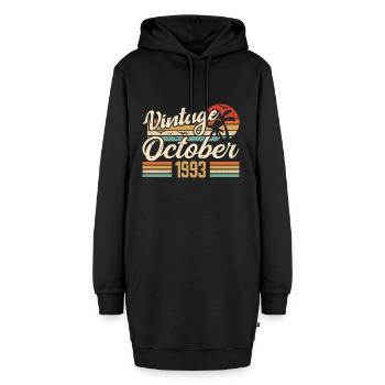 Octobre 1993 Cadeau Anniversaire - 1993 - Sweat-shirt à capuche long Femme - noir - Devant