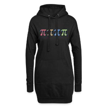 Pi *vintage x4 - Maths Ingénieur Science - Sweat-shirt à capuche long Femme - noir - Devant