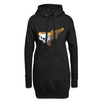 Furets polygonaux - Sweat-shirt à capuche long Femme - noir - Devant