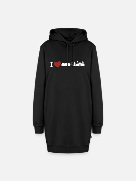 Mannheim Monnem Mannheimat - Hoodie-Kleid - Schwarz
