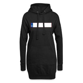 plaque d'immatriculation DK - Sweat-shirt à capuche long Femme - noir - Devant