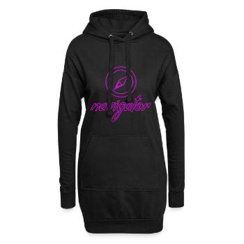 navigateur - Sweat-shirt à capuche long Femme - noir - Devant