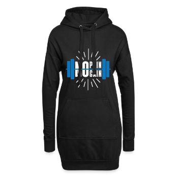 PAS DE DOULEUR PAS DE GAIN - Sweat-shirt à capuche long Femme - noir - Devant