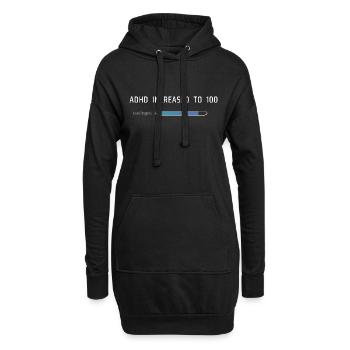 ADHD Increased To 100 - Hoodie Dress - black - Front