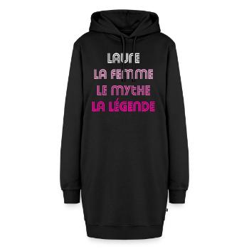 Laure la légende - Sweat-shirt à capuche long Femme - noir - Devant