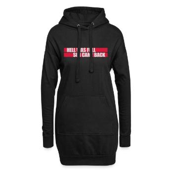 hell was full Zitat - Hoodie-Kleid - Schwarz - Vorne