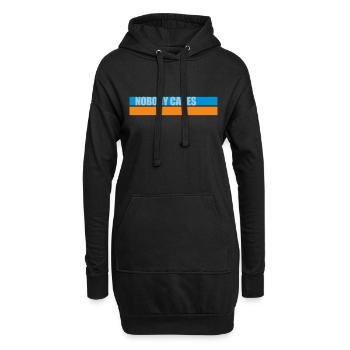 nobody cares work harder - Hoodie-Kleid - Schwarz - Vorne