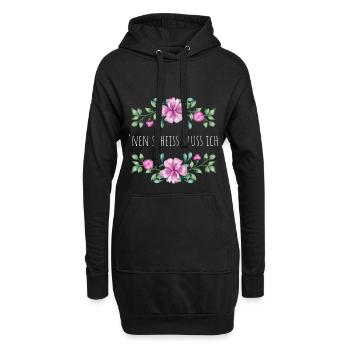 nen Scheiß muss ich - Hoodie-Kleid - Schwarz - Vorne