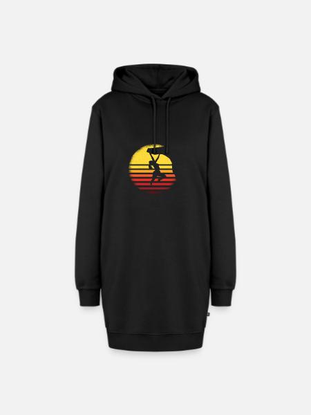 Frauen Kletterer Klettern Freeclimbing Geschenk - Hoodie-Kleid - Schwarz