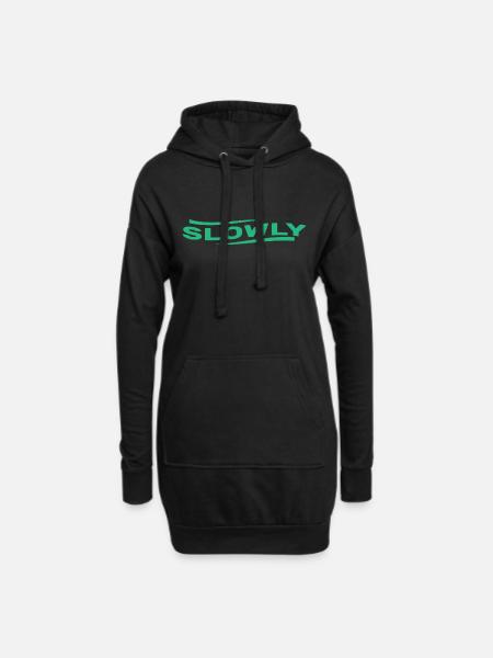 Slowly - Hoodie-Kleid - Schwarz