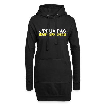 Ich kann nicht, ich habe einen fiktiven Job - Hoodie-Kleid - Schwarz - Vorne