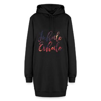 La méditation Yoga Sport sort de relaxation cadeau - Sweat-shirt à capuche long Femme - noir - Devant