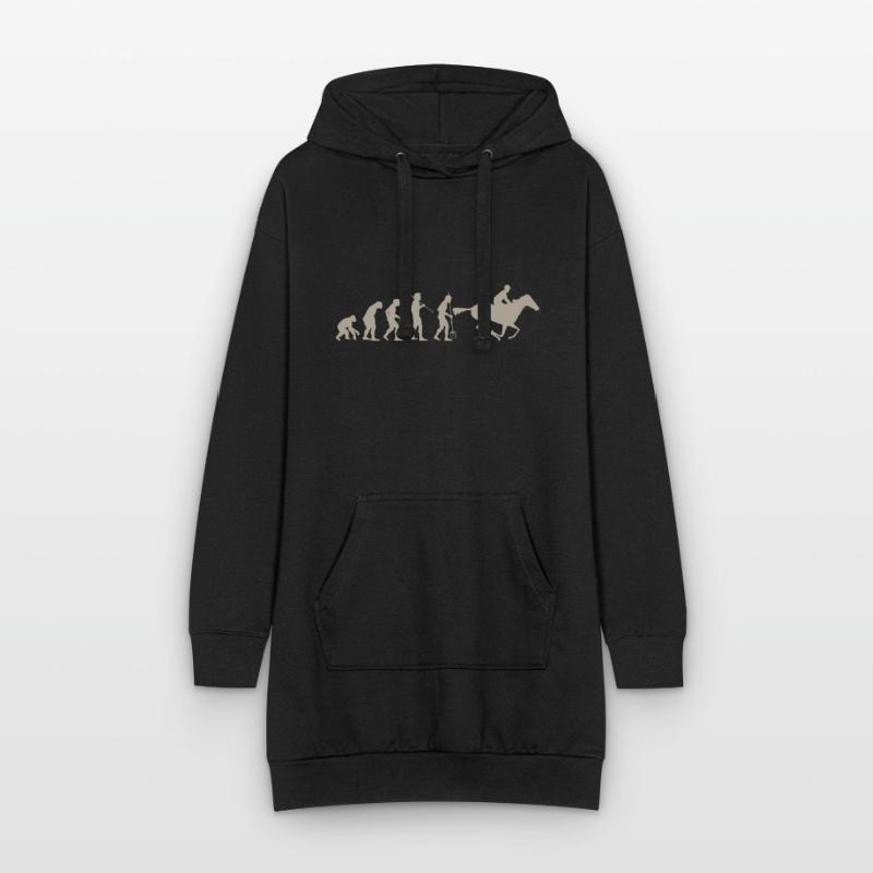 Idée de cadeau de cheval d'évolution Sweat-shirt à capuche long Femme