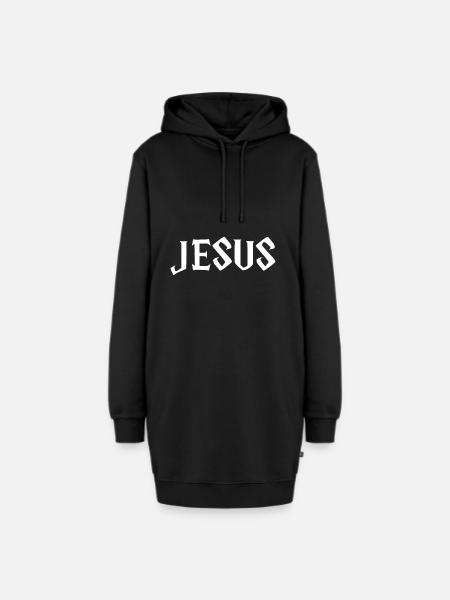 Jesus Christus - Hoodie-Kleid - Schwarz