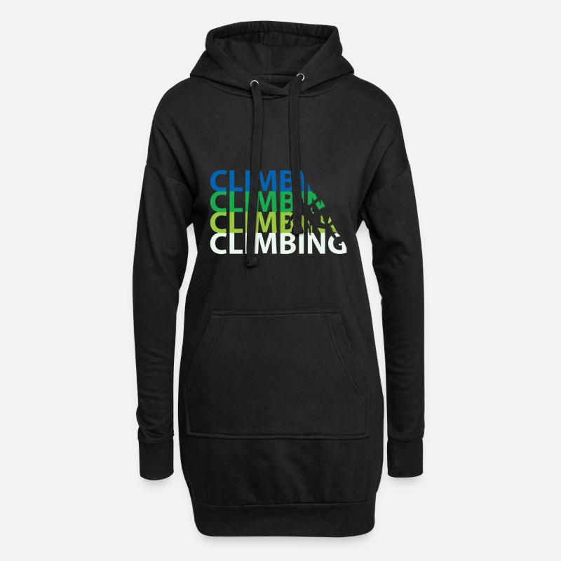 Klettern Kletterer Climbing - Hoodie-Kleid - Schwarz