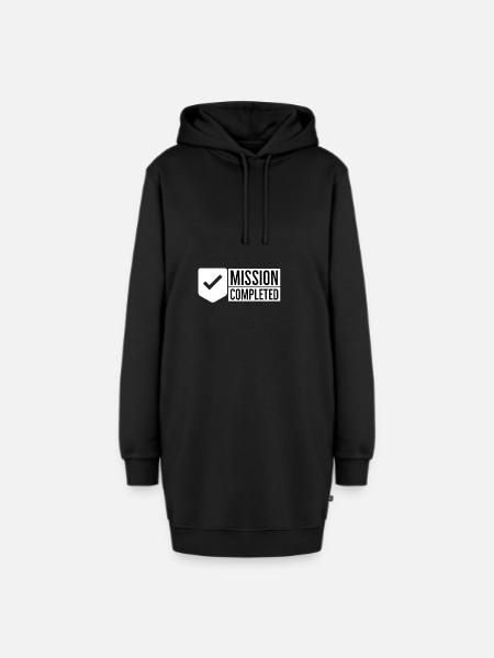 Mission Completed - Hoodie-Kleid - Schwarz