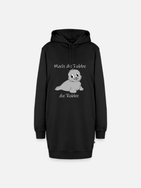 Mach die Robbe - Hoodie-Kleid - Schwarz