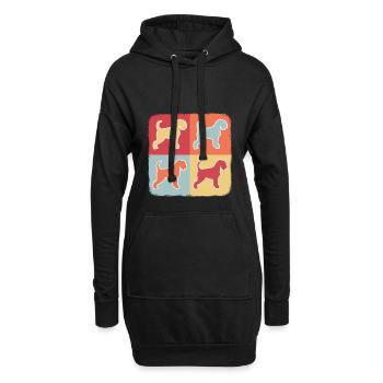 Schnauzer - Hoodie-Kleid - Schwarz - Vorne