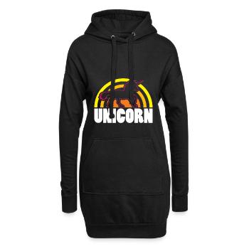 Unicorn fantasy Pegasus geschenkidee - Hoodie-Kleid - Schwarz - Vorne