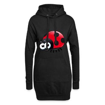 Marienkäfer - Hoodie-Kleid - Schwarz - Vorne