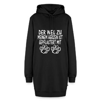 Lustiger Hunde Spruch Geschenkidee - Hoodie-Kleid - Schwarz - Vorne